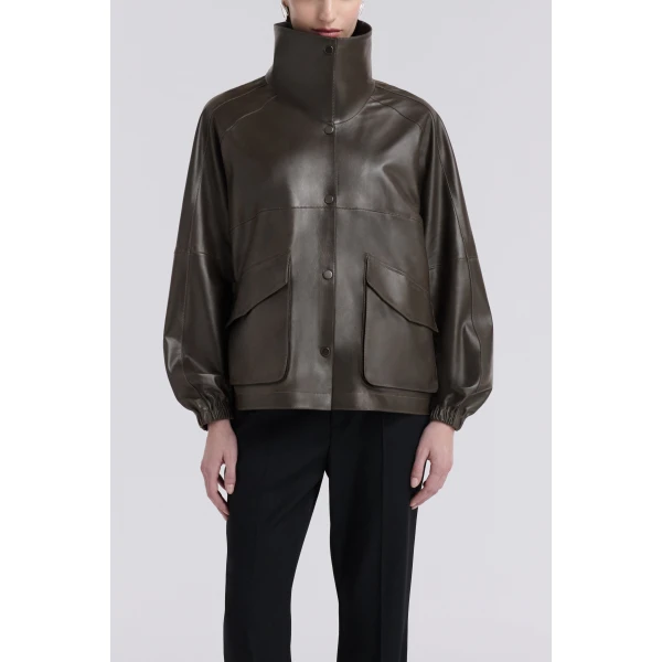 Nour Hammour Jackets Color | Anorak Light Leather Windbreaker Jacket luxury leather Jackets from Luxury Shoes 