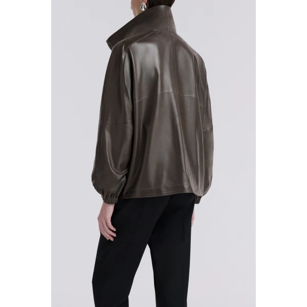 Nour Hammour Jackets Color | Anorak Light Leather Windbreaker Jacket luxury leather Jackets from Luxury Shoes 