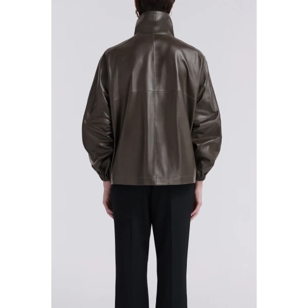 Nour Hammour Jackets Color | Anorak Light Leather Windbreaker Jacket luxury leather Jackets from Luxury Shoes 