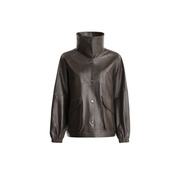 Nour Hammour Jackets Color | Anorak Light Leather Windbreaker Jacket luxury leather Jackets from Luxury Shoes 