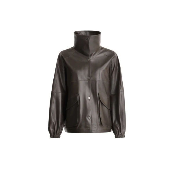 Nour Hammour Jackets Color | Anorak Light Leather Windbreaker Jacket luxury leather Jackets from Luxury Shoes 
