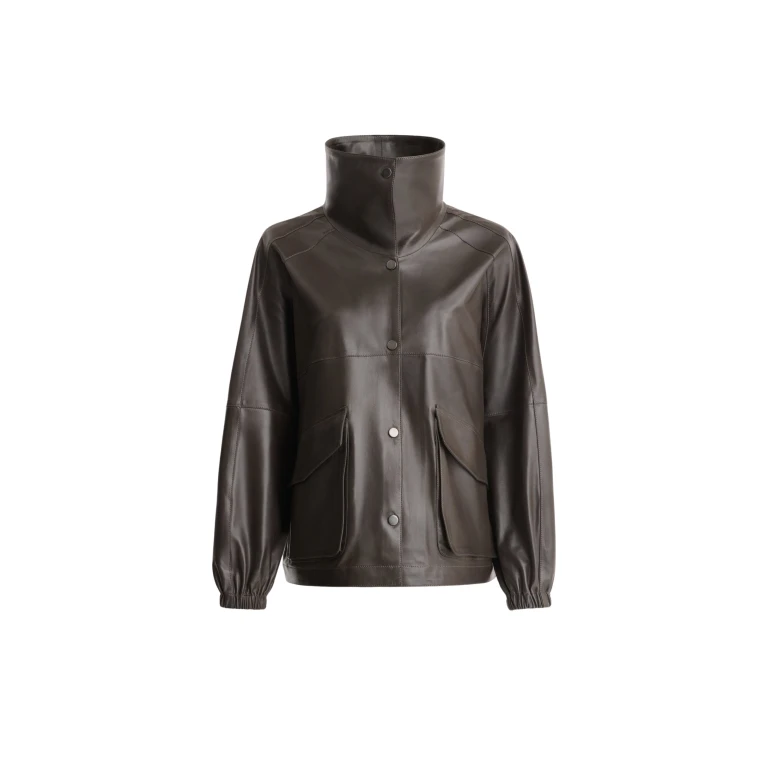 Nour Hammour Jackets Color | Anorak Light Leather Windbreaker Jacket luxury leather Jackets from Luxury Shoes 
