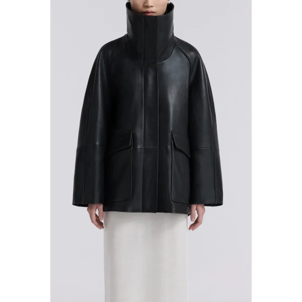 Nour Hammour Jackets Color | Ansel Opulent Leather Jacket luxury leather Jackets from Luxury Shoes 