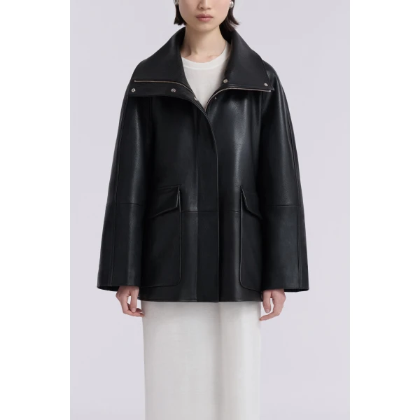 Nour Hammour Jackets Color | Ansel Opulent Leather Jacket luxury leather Jackets from Luxury Shoes 