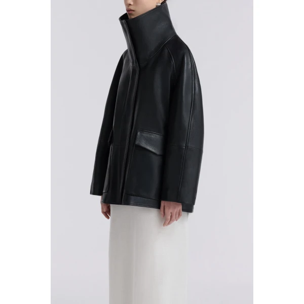 Nour Hammour Jackets Color | Ansel Opulent Leather Jacket luxury leather Jackets from Luxury Shoes 