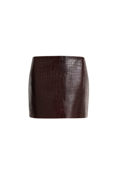 Nour Hammour Skirts Color | Avery Ultra Mini Leather Skirt luxury leather Skirts from Luxury Shoes 