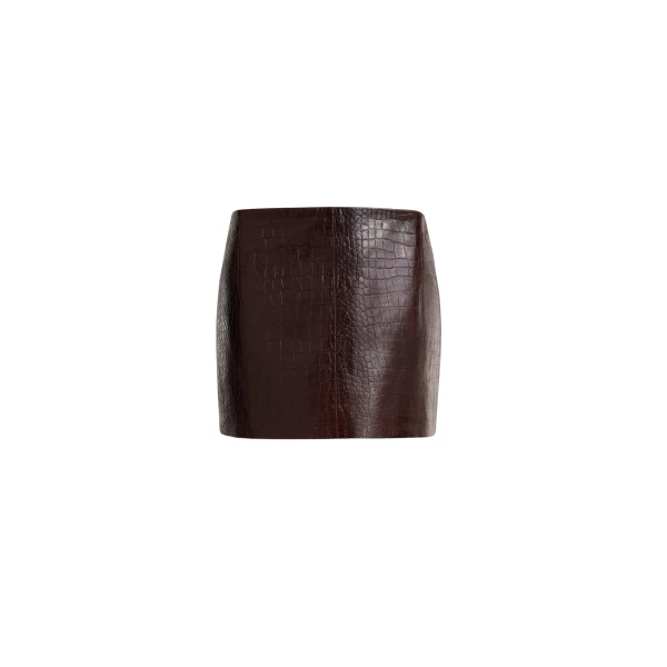 Nour Hammour Skirts Color | Avery Ultra Mini Leather Skirt luxury leather Skirts from Luxury Shoes 