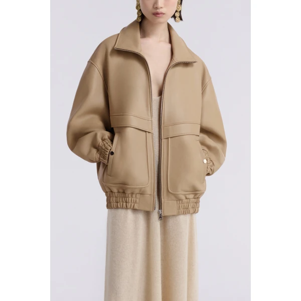 Nour Hammour Jackets Color | Beck Modern Leather Bomber luxury leather Jackets from Luxury Shoes 