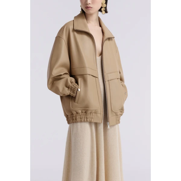 Nour Hammour Jackets Color | Beck Modern Leather Bomber luxury leather Jackets from Luxury Shoes 