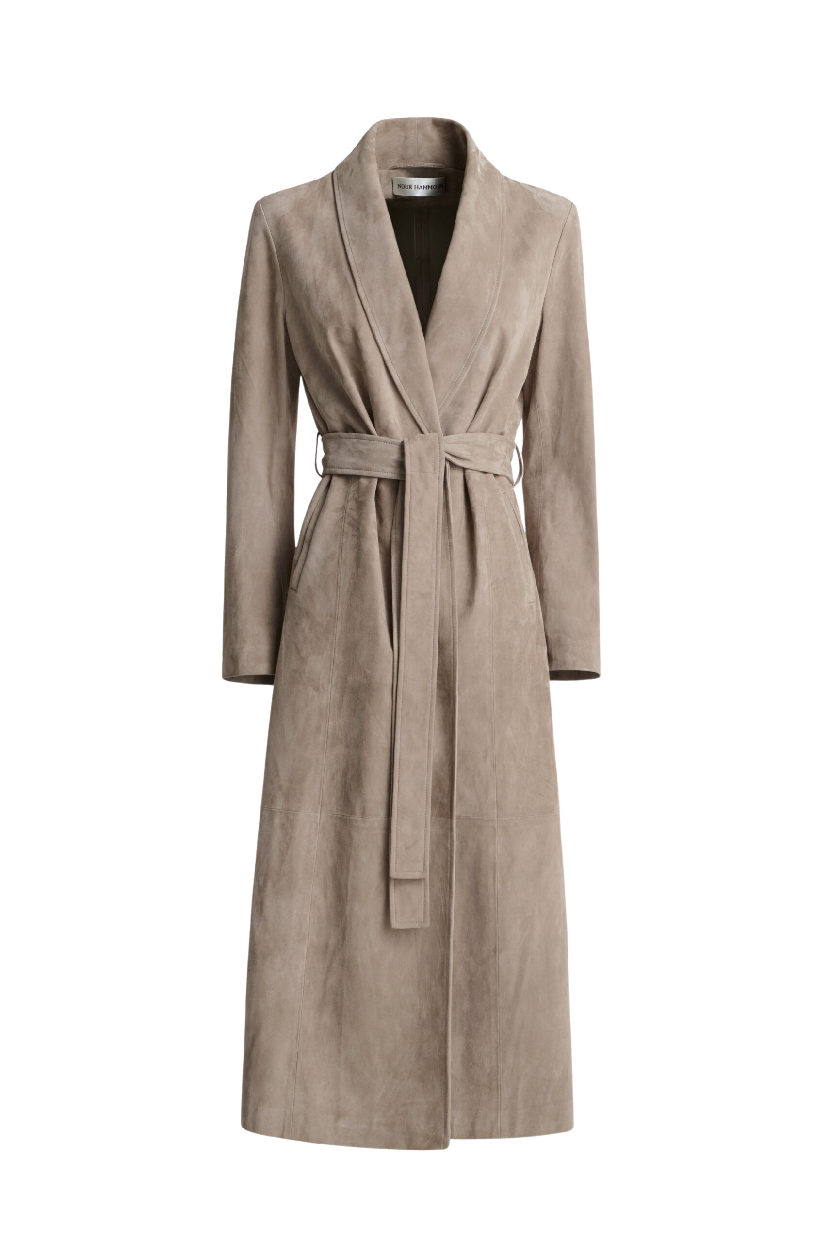 Nour Hammour Gallery Refined Suede Coat