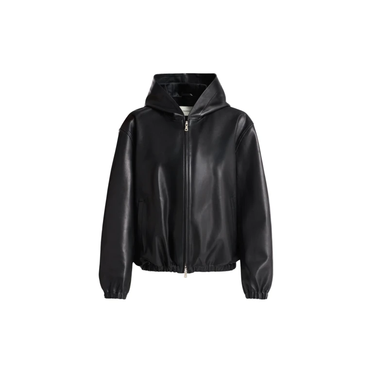 Nour Hammour Hoodies Color | Leo Supple Leather Hoodie luxury leather Hoodies from Luxury Shoes 