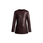Nour Hammour Jackets Color | Maud Chic Leather Blazer luxury leather Jackets from Luxury Shoes 