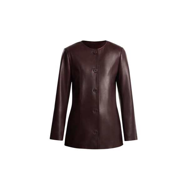 Nour Hammour Jackets Color | Maud Chic Leather Blazer luxury leather Jackets from Luxury Shoes 