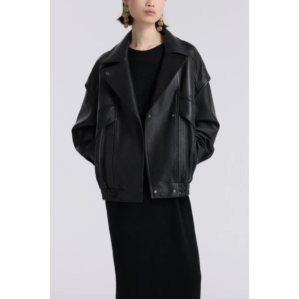 Nour Hammour Jackets Color | Micah Sumptuous Leather Bomber luxury leather Jackets from Luxury Shoes 