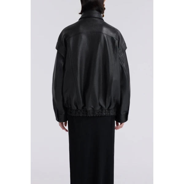 Nour Hammour Jackets Color | Micah Sumptuous Leather Bomber luxury leather Jackets from Luxury Shoes 