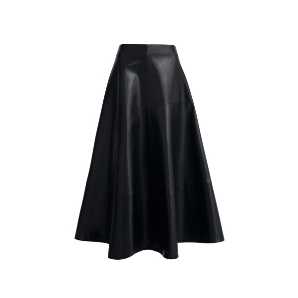 Nour Hammour Skirts Color | Opera Sweeping Leather Skirt luxury leather Skirts from Luxury Shoes 