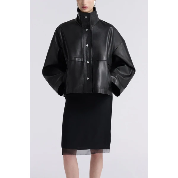 Nour Hammour Jackets Color | Park Soft Leather Jacket luxury leather Jackets from Luxury Shoes 