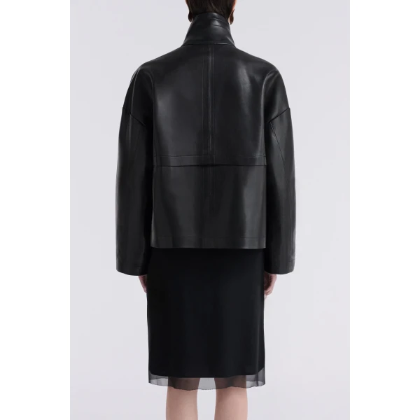 Nour Hammour Jackets Color | Park Soft Leather Jacket luxury leather Jackets from Luxury Shoes 