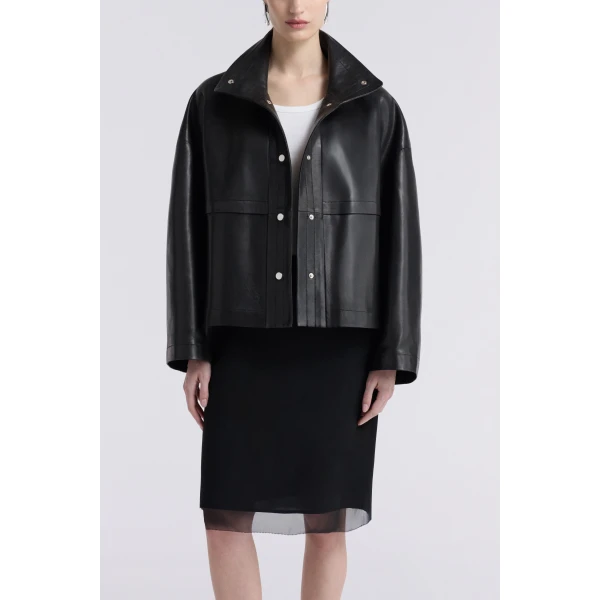 Nour Hammour Jackets Color | Park Soft Leather Jacket luxury leather Jackets from Luxury Shoes 