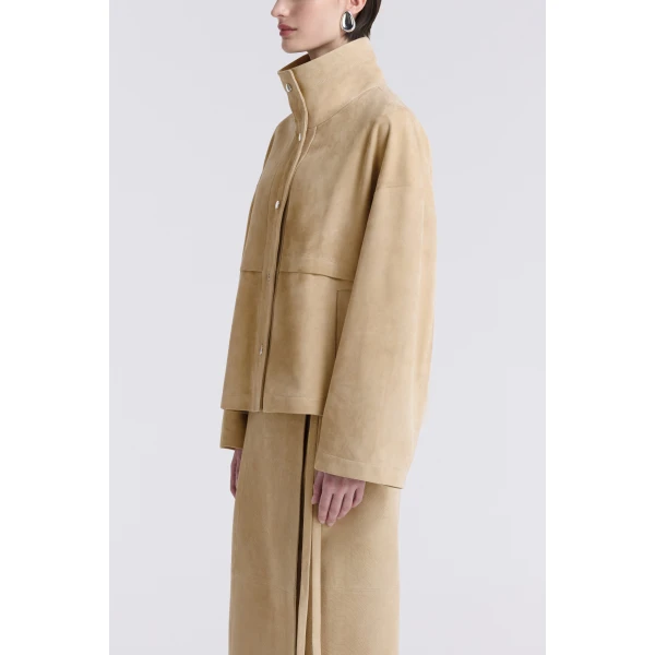 Nour Hammour Jackets Color | Park Soft Suede Jacket luxury leather Jackets from Luxury Shoes 