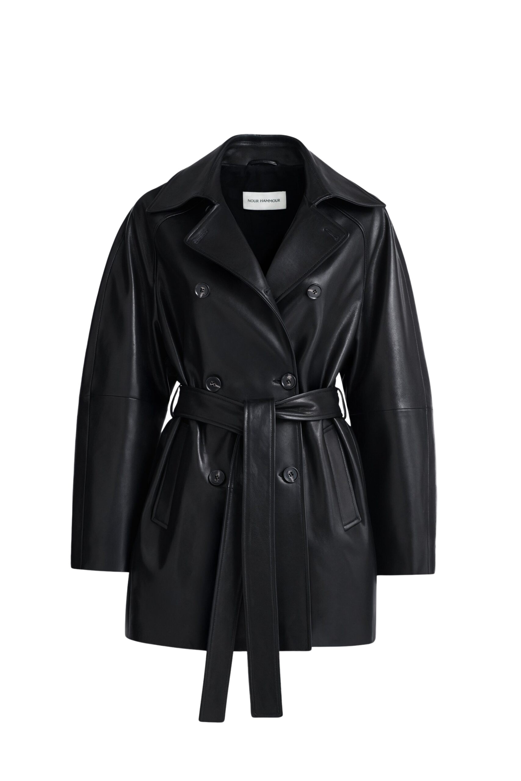 Nour Hammour Quinn Sublime Leather Trench Coat