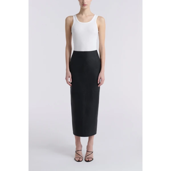 Nour Hammour Skirts Color | Slinky Stretch Leather Skirt luxury leather Skirts from Luxury Shoes 