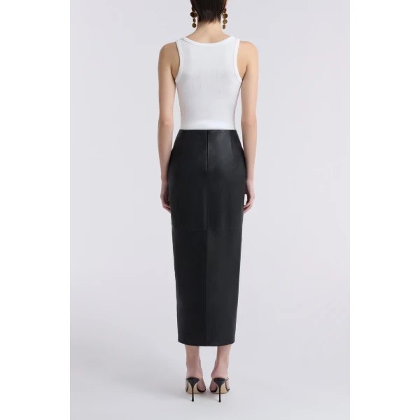 Nour Hammour Skirts Color | Slinky Stretch Leather Skirt luxury leather Skirts from Luxury Shoes 