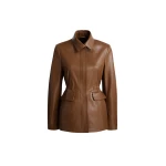 Nour Hammour Jackets Color | Wells Cinched Leather Jacket luxury leather Jackets from Luxury Shoes 