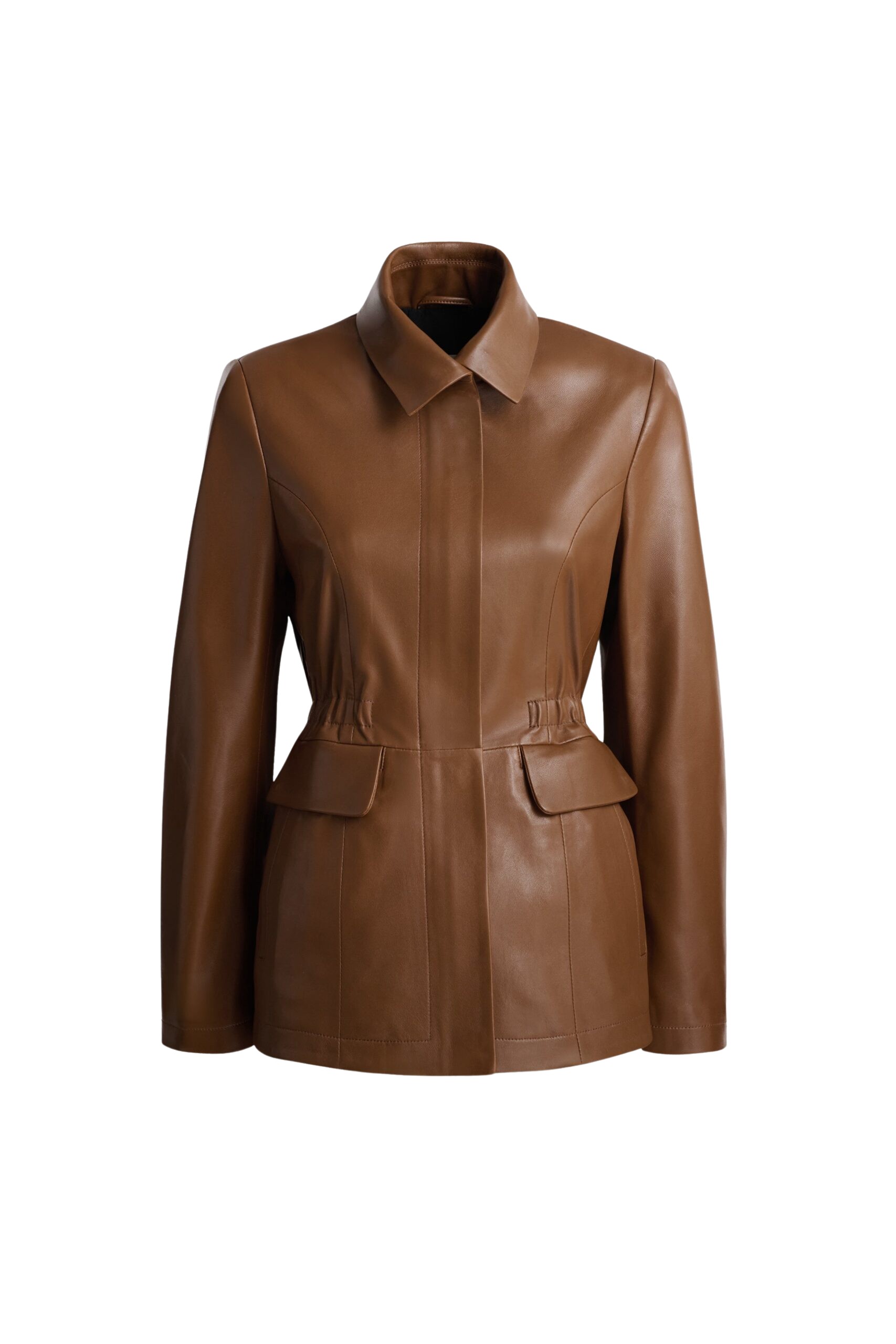 Nour Hammour Jackets Color | Wells Cinched Leather Jacket luxury leather Jackets from Luxury Shoes 
