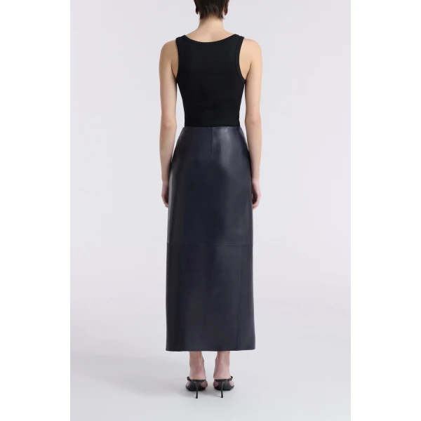 Nour Hammour Skirts Color | Wrap Soft Leather Skirt luxury leather Skirts from Luxury Shoes 