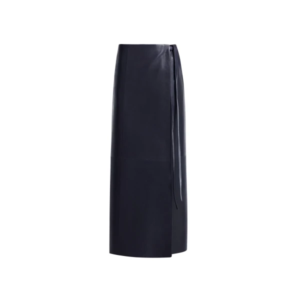 Nour Hammour Skirts Color | Wrap Soft Leather Skirt luxury leather Skirts from Luxury Shoes 