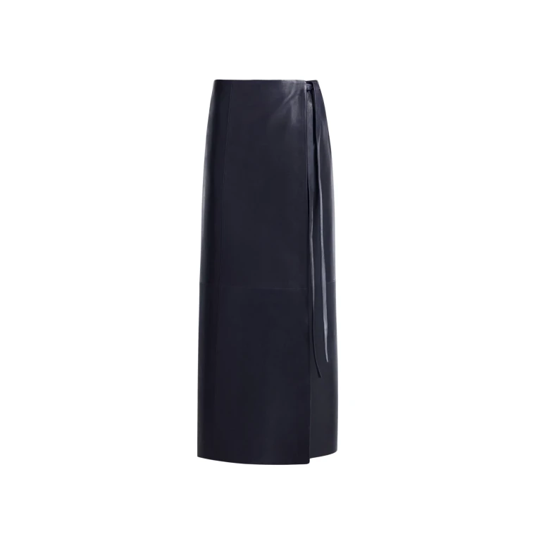 Nour Hammour Skirts Color | Wrap Soft Leather Skirt luxury leather Skirts from Luxury Shoes 