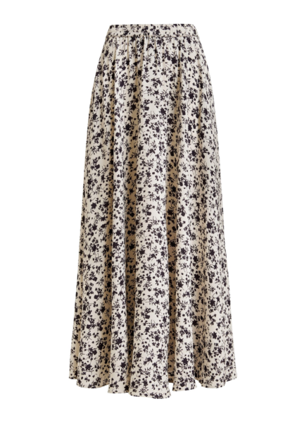 Essentiel Antwerp Off-white and black floral maxi skirt - Essentiel Antwerp Skirts - Colorful Belgian Design - Shop at Luxury Shoes 