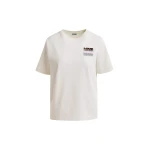 Essentiel Antwerp Off-white and multicolor cotton T-shirt with sequin embroidery - Essentiel Antwerp Shirts - Colorful Belgian Design - Shop at Luxury Shoes 