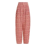 Essentiel Antwerp Orange and beige barrel-leg printed pants - Essentiel Antwerp Pants - Colorful Belgian Design - Shop at Luxury Shoes 