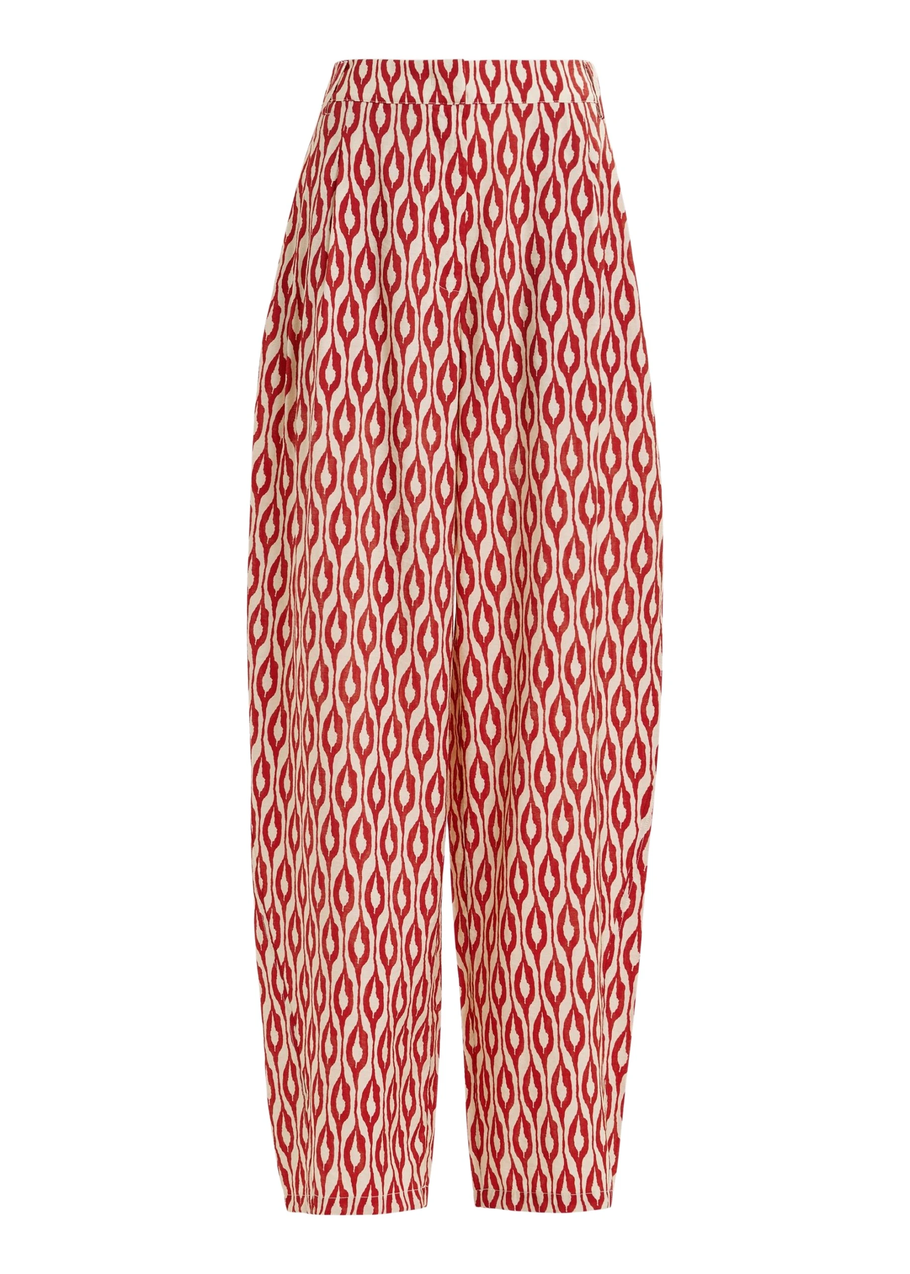 Orange-and-beige-barrel-leg-printed-pants-Essentiel-Antwerp-Pants-scaled48741_nobg Essentiel Antwerp Orange and beige barrel-leg printed pants - Essentiel Antwerp Pants - Colorful Belgian Design - Shop at Luxury Shoes