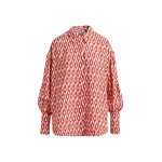 Essentiel Antwerp Orange and beige printed shirt - Essentiel Antwerp Shirts - Colorful Belgian Design - Shop at Luxury Shoes 