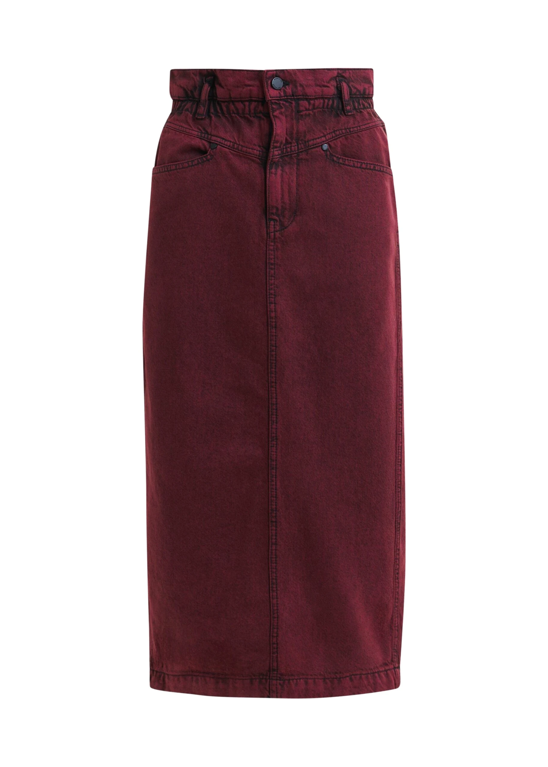 Overdyed-Burdundy-midi-skirt-with-paperbag-waist-Essentiel-Antwerp-Skirts-scaled97813_nobg Essentiel Antwerp Overdyed Burdundy midi skirt with paperbag waist - Essentiel Antwerp Skirts - Colorful Belgian Design - Shop at Luxury Shoes