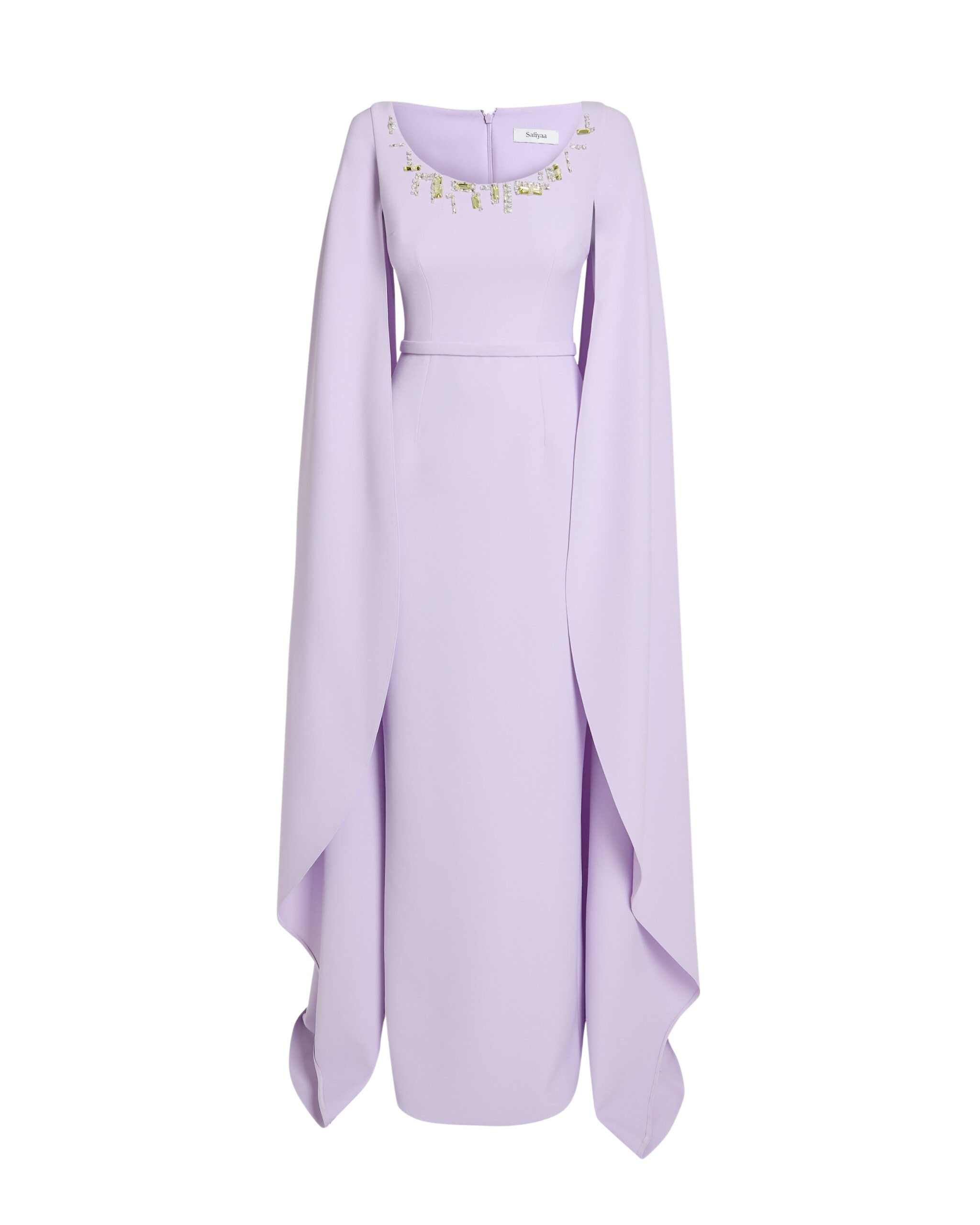 Safiyaa Agata Long Dress in Verbena with Gold