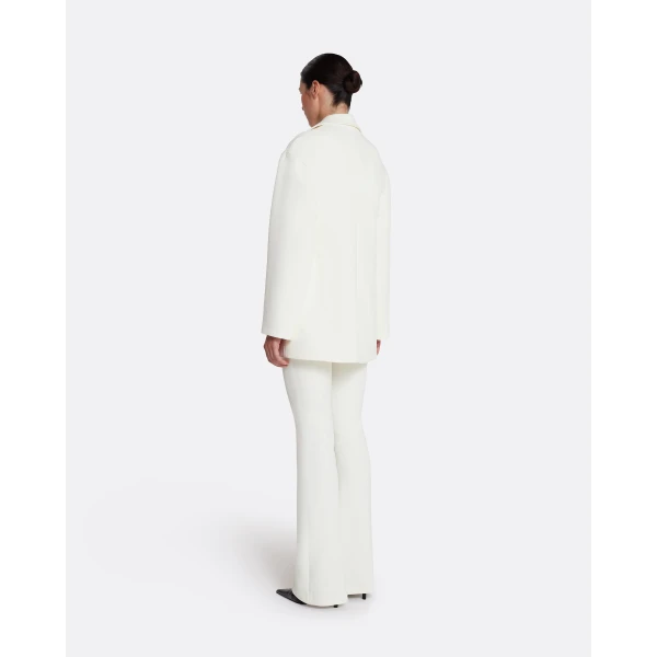 Safiyaa Giovanna Top in Ivory - Safiyaa Tops - Heavy Crepe Cape Gown - Shop at Luxury Shoes 