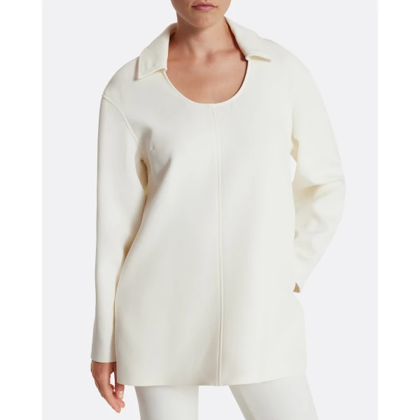 Safiyaa Giovanna Top in Ivory - Safiyaa Tops - Heavy Crepe Cape Gown - Shop at Luxury Shoes 