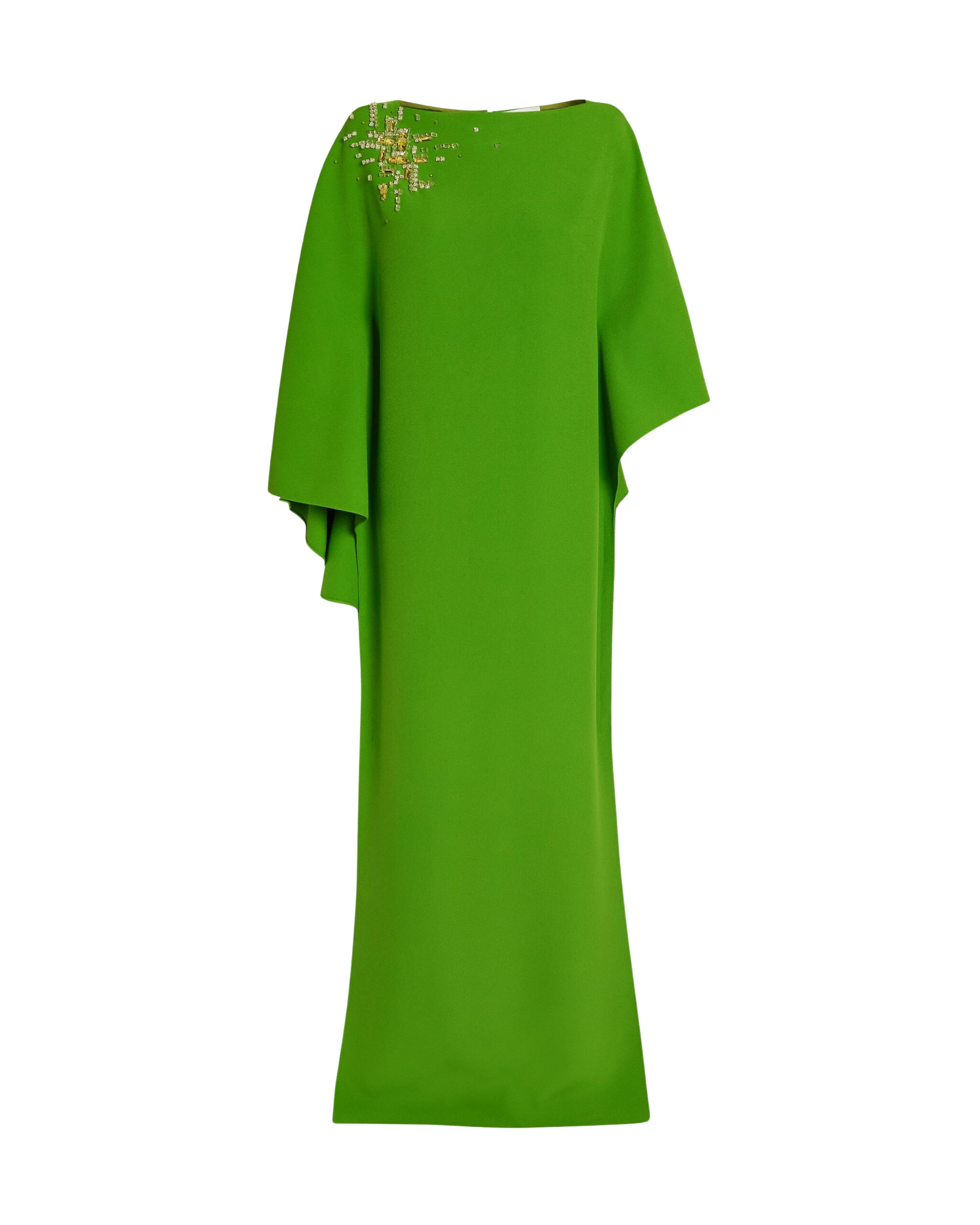 Safiyaa Marcellina Long Dress in Verdant Green with Multi-greens