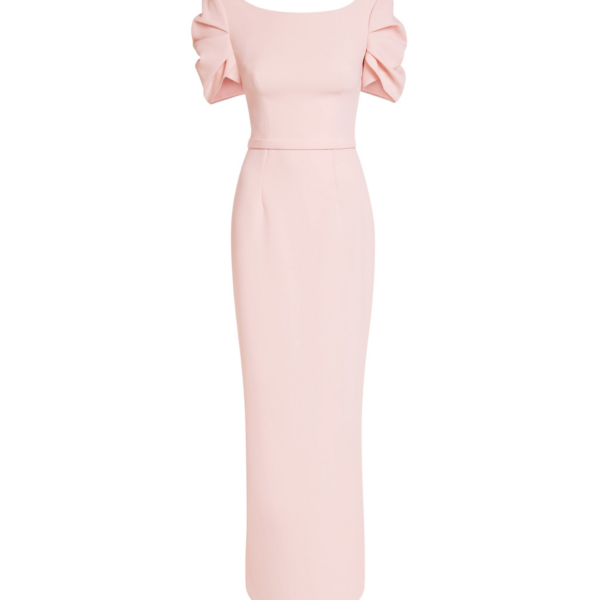 Safiyaa Vanna Dress Long in Pale Pink