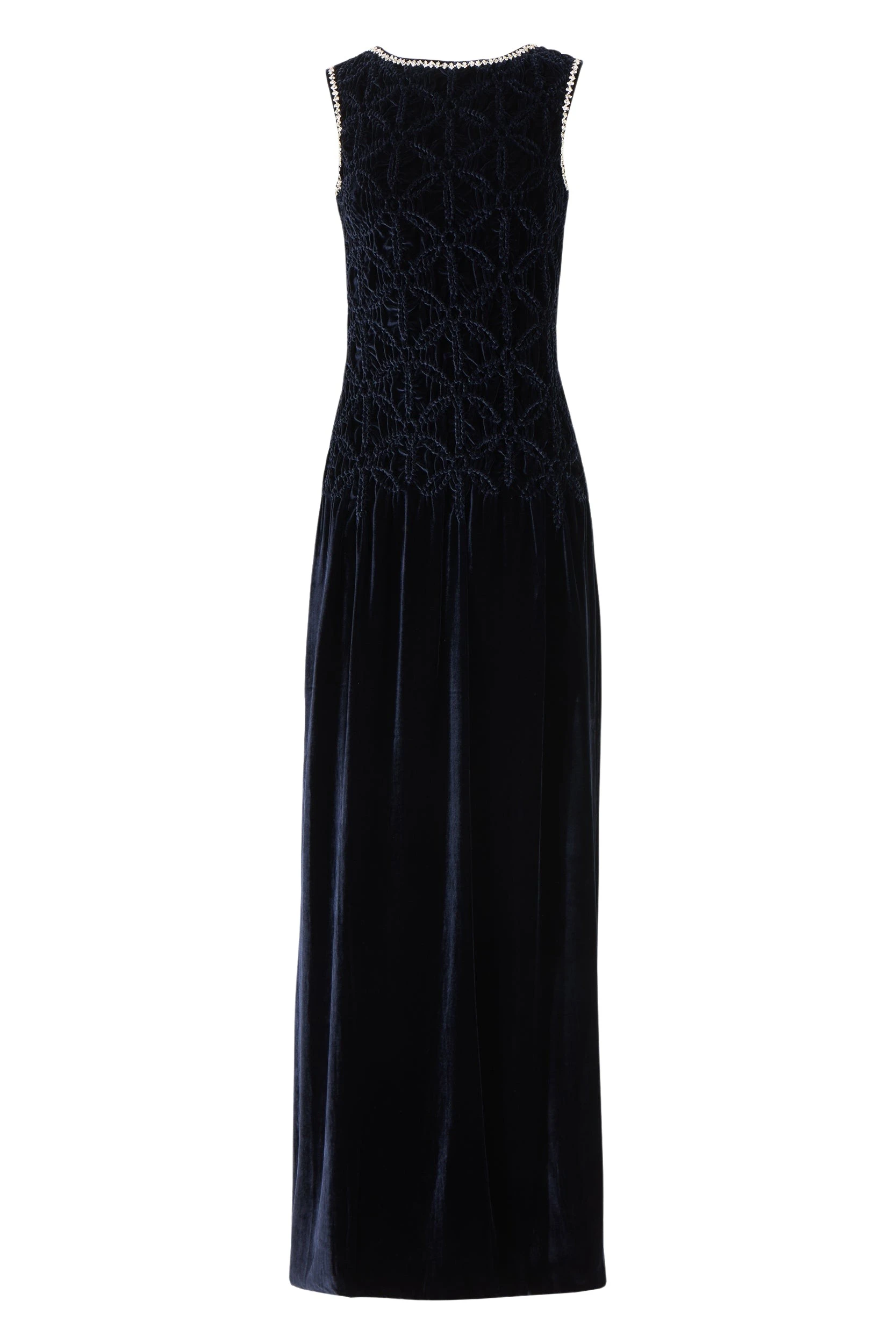 Sidra-Silk-Velvet-Smocked-Gown-Costarellos-Dresses54309_nobg Costarellos Dresses - Romantic Greek Lace - Shop at Luxury Shoes