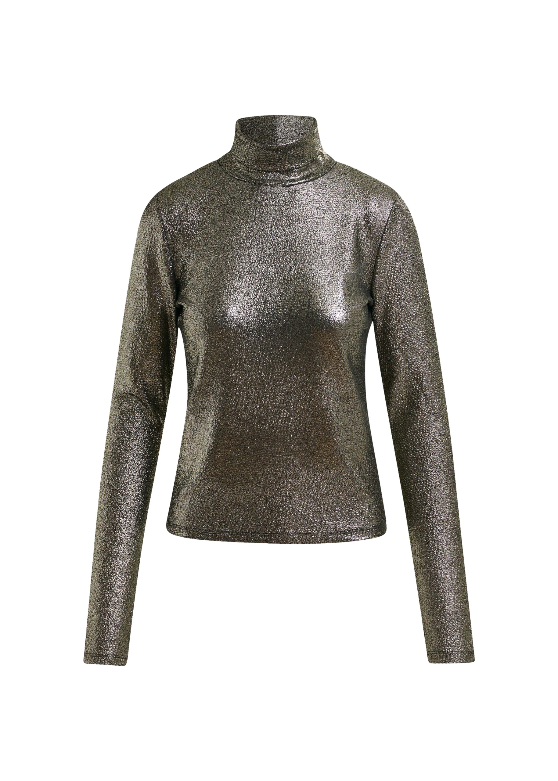 Essentiel Antwerp Silver stretch-jersey turtleneck top