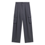 The Frankie Shop Balsta Cargo Pants - Dark Grey - Oversized Minimalist Pants in Grey - Shop at Luxury Shoes 
