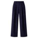 The Frankie Shop Canmore Pleated Trousers - Navy - Oversized Minimalist Pants in Blue - Shop at Luxury Shoes 