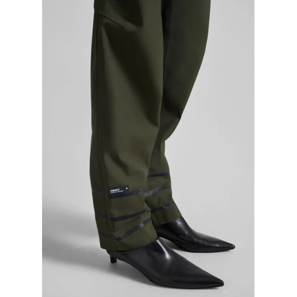 The Frankie Shop Coperni Technical Tailored Pants - Green - Oversized Minimalist Pants in Green - Shop at Luxury Shoes 