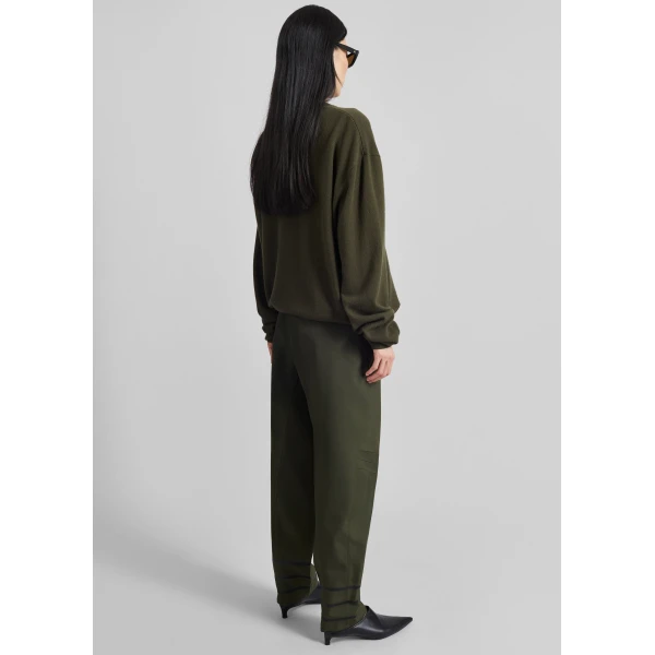 The Frankie Shop Coperni Technical Tailored Pants - Green - Oversized Minimalist Pants in Green - Shop at Luxury Shoes 