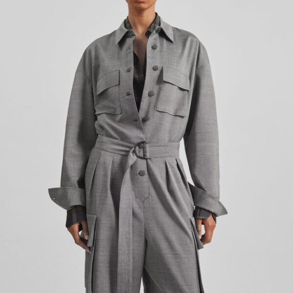 The Frankie Shop Linda Jumpsuit – Grey Melange, view 5